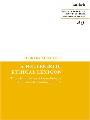 cover image of A Hellenistic Ethical Lexicon